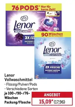 METRO Lenor Vollwaschmittel Angebot
