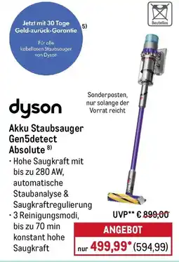 METRO dyson Akku Staubsauger Gen5detect Absolute Angebot