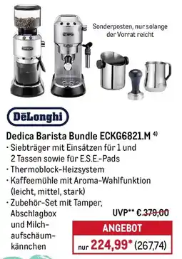 METRO DeLonghi Dedica Barista Bundle ECKG6821.M Angebot