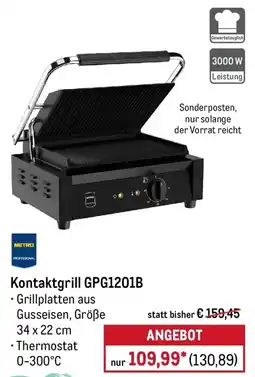 METRO METRO PROFESSIONAL Kontaktgrill GPG1201B Angebot