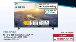 METRO Hisense 55" UHD-LED-Fernseher 55A6N Angebot
