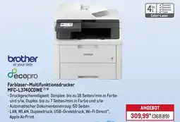 METRO brother Farblaser-Multifunktionsdrucker MFC-L3740CDWE Angebot