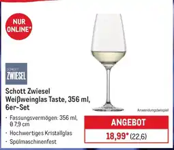 METRO Schott Zwiesel Weißweinglas Taste, 356 ml, 6er-Set Angebot