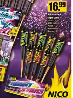 V Baumarkt NICO Feuerwerk Raketen Pack Night Stars Angebot