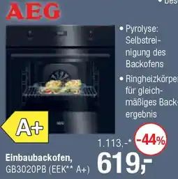 Opti Wohnwelt AEG Einbaubackofen, GB3020PB Angebot