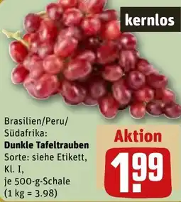 REWE Dunkle Tafeltrauben Angebot