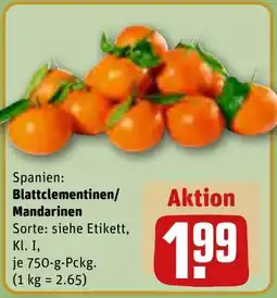 REWE Blattclementinen/ Mandarinen Angebot