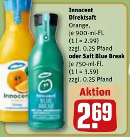 REWE Innocent Direktsaft oder Saft Blue Break Angebot