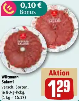 REWE Wiltmann Salami Angebot