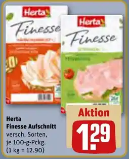 REWE Herta Finesse Aufschnitt Angebot