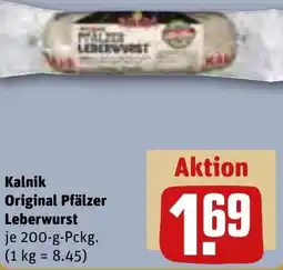 REWE Kalnik Original Pfälzer Leberwurst Angebot