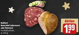 REWE Bedford Bauernhof Leberwurst oder Rotwurst Angebot