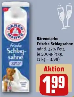 REWE Bärenmarke Frische Schlagsahne Angebot