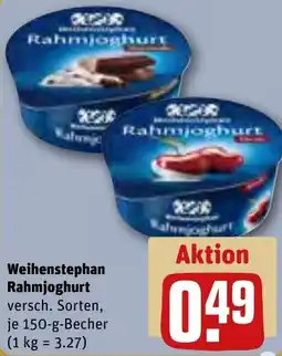 REWE Weihenstephan Rahmjoghurt Angebot
