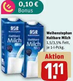 REWE Weihenstephan Haltbare Milch Angebot