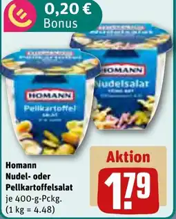 REWE Homann Nudel- oder Pellkartoffelsalat Angebot