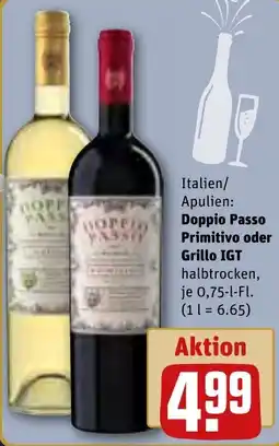 REWE Doppio Passo Primitivo oder Grillo IGT Angebot