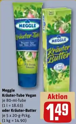 REWE Meggle Kräuter-Tube Vegan oder Kräuter-Butter Angebot