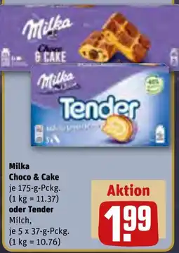 REWE Milka Choco & Cake oder Tender Angebot