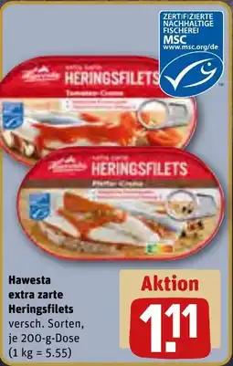 REWE Hawesta extra zarte Heringsfilets Angebot