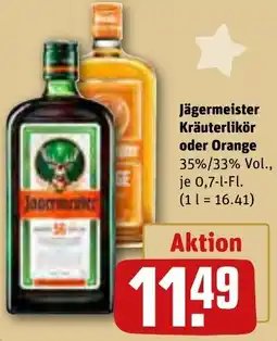 REWE Jägermeister Kräuterlikör oder Orange Angebot