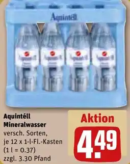 REWE Aquintéll Mineralwasser Angebot