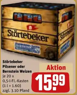 REWE Störtebeker Pilsener oder Bernstein Weizen Angebot