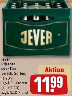 REWE Jever Pilsener oder Fun Angebot