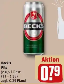REWE Beck's Pils Angebot