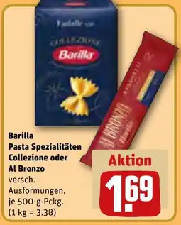 REWE Barilla Pasta Spezialitäten Collezione oder Al Bronzo Angebot
