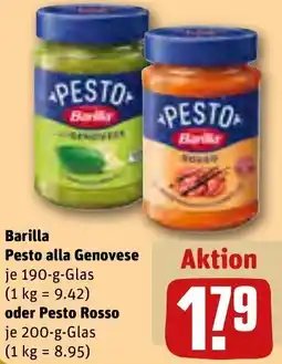 REWE Barilla Pesto alla Genovese oder Pesto Rosso Angebot