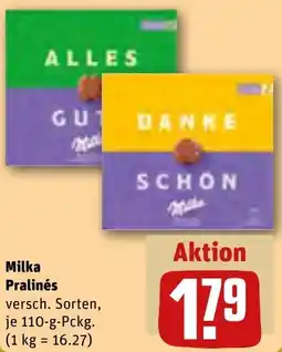 REWE Milka Pralinés Angebot