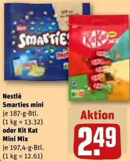 REWE Nestlé Smarties mini oder Kit Kat Mini Mix Angebot