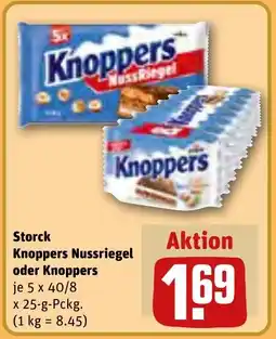 REWE Storck Knoppers Nussriegel oder Knoppers Angebot