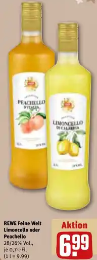 REWE REWE Feine Welt Limoncello oder Peachello Angebot