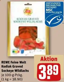 REWE REWE Feine Welt Kodiak Graved Sockeye Wildlachs Angebot