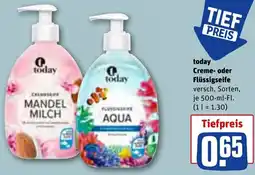 REWE today Creme- oder Flüssigseife Angebot