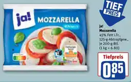 REWE ja! Mozzarella Angebot