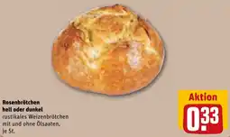 REWE Rosenbrötchen hell oder dunkel Angebot