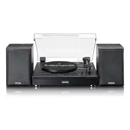 Netto Marken-Discount Vorverkauf: Lenco LS-101BK Plattenspieler mit Bluetooth und separaten Lautsprechern Angebot