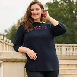 NKD Damen-Langarmshirt mit U-Bootausschnitt, große Größen Angebot