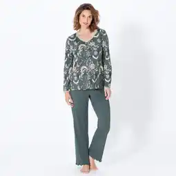 NKD Damen-Schlafanzug mit V-Ausschnitt, 2-teilig Angebot