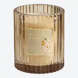 NKD Duftkerze im Glas mit Rillen, ca. 7,8x9 cm Angebot