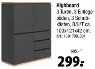 Zurbrüggen Xora Highboard Angebot