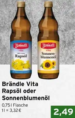 CAP Markt Brändle Vita Rapsöl oder Sonnenblumenöl Angebot