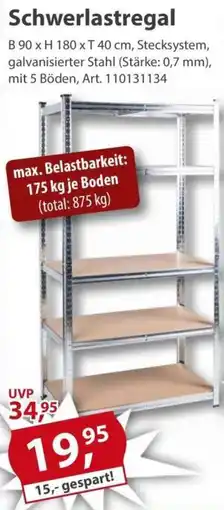 Sonderpreis Baumarkt Schwerlastregal Angebot