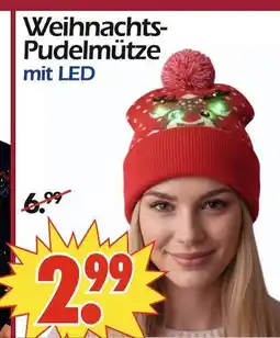 Wreesmann Weihnachts-pudelmütze mit led Angebot