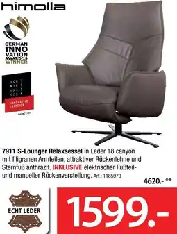 Zurbrüggen Himolla s-lounger relaxsessel Angebot