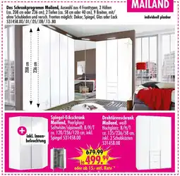 Möbel Boss Spiegel-eckschrank mailand Angebot