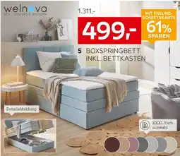 XXXLutz Welnova boxspringbett inkl. bettkasten Angebot